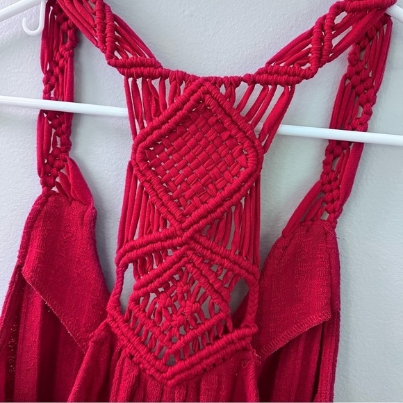 NWT Maurice’s red crochet back button down tank small - Picture 3 of 8